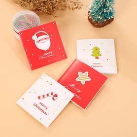 创意韩版圣诞节贺卡新年镂空迷你卡片批发简圣诞卡通留言卡批发