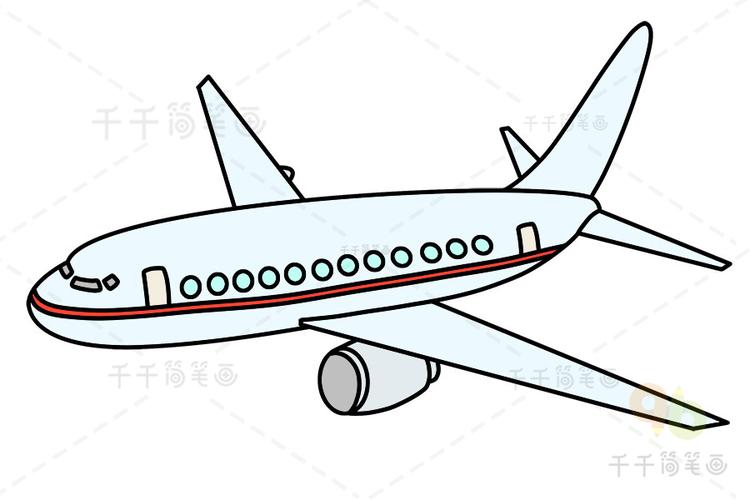 波音707客机简笔画图片