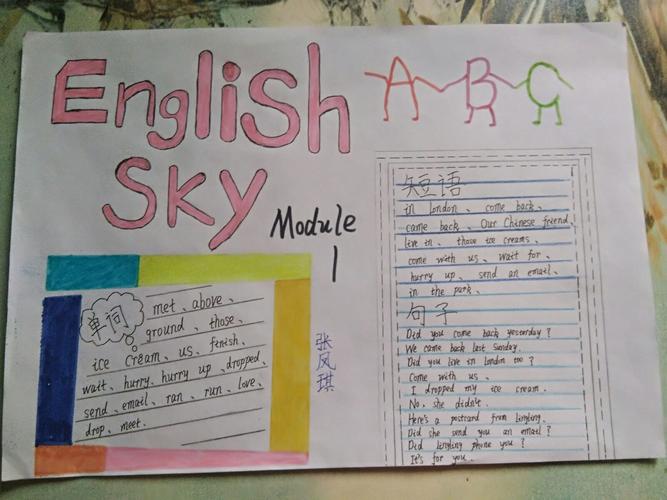 其它 五年级上册的英语手抄报来了 写美篇module 1