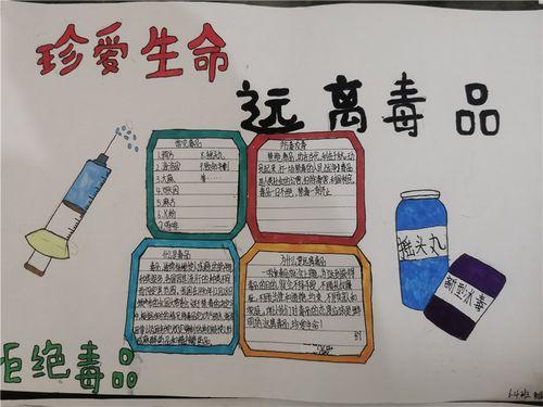 武胜县街子小学校开展禁毒手抄报评比活动