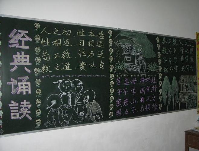 中华经典诵读黑板报|小学生中华经典诵读