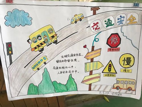 我身边漳州台商投资区菁英幼儿园亲子制作交通手抄报作品展示