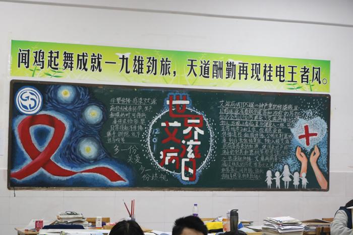 禁毒防艾主题黑板报高中年级-桂林市桂电中学