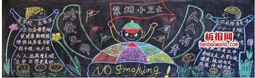 吸烟有害健康黑板报