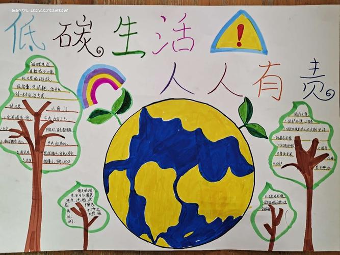 节能减排低碳环保凤阳镇中心幼儿园教师手抄报