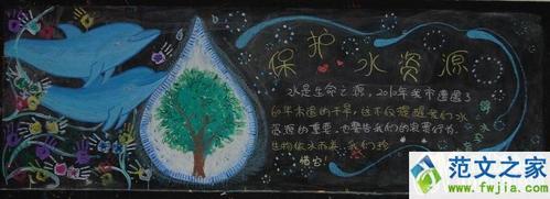 与节约水资源的黑板报 黑板报图片大全-蒲城教育文学网