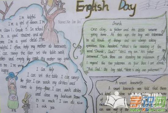 年级英语    制作英语手抄报对小学生来说是一项综合性很强的英语实践
