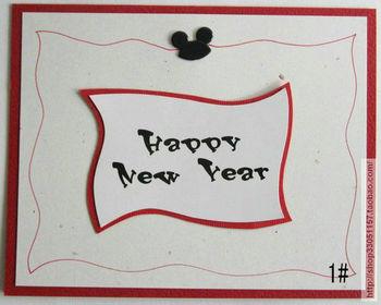 1193米老鼠花桃心星雪花手工情人节教师节生日圣诞新年定制贺卡