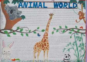 八年级保护动物手抄报 保护动物手抄报小动物的英语手抄报 新年的英语