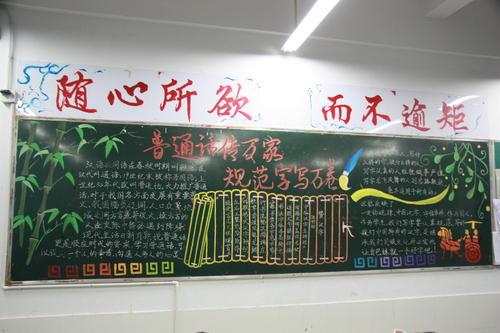 语言文字规范化宣传黑板报 黑板报图片素材-蒲城教育文学网