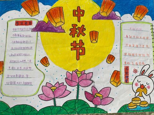 山街小学绘中秋-致敬传统节日手抄报活动 写美篇  我和我的祖国