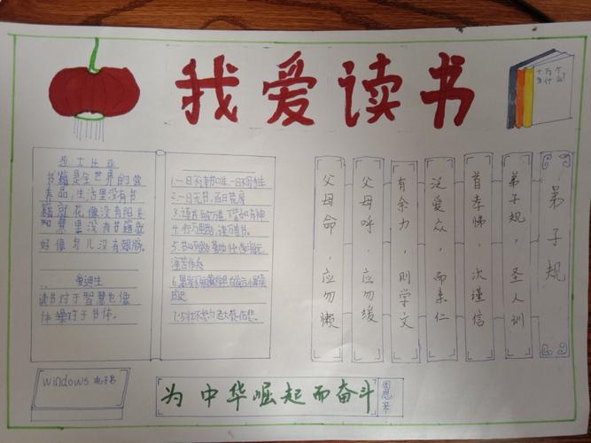 我爱读书陕州外国语学校四二班世界读书日手抄报展示