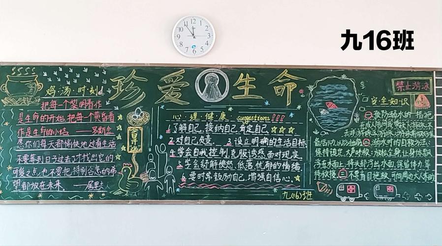 珍爱生命健康成长 ----记潢川县黄冈实验学校九年级黑板报评比活动