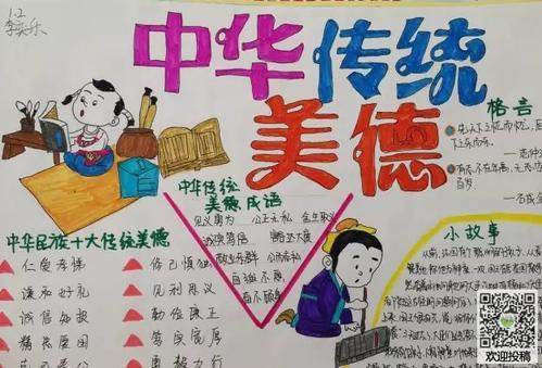 学习中华传统美德主题手抄报美德少年手抄报