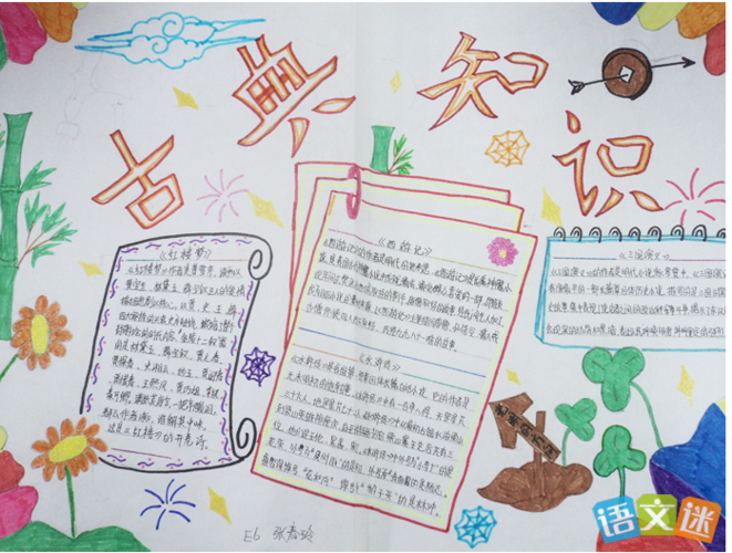 手抄报  中国古典文学名著是中国文学史上闪烁着灿烂光辉的经典性作品