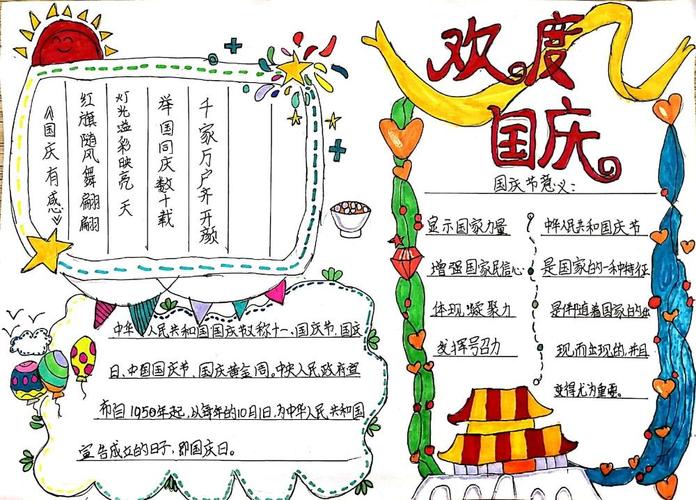 畅想中国梦喜迎国庆节红荔小学五年级庆国庆手抄报展示活动