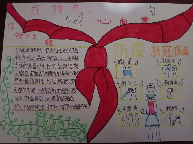 红领巾致敬心中最亮的星韦各庄小学四一班手抄报专题活动