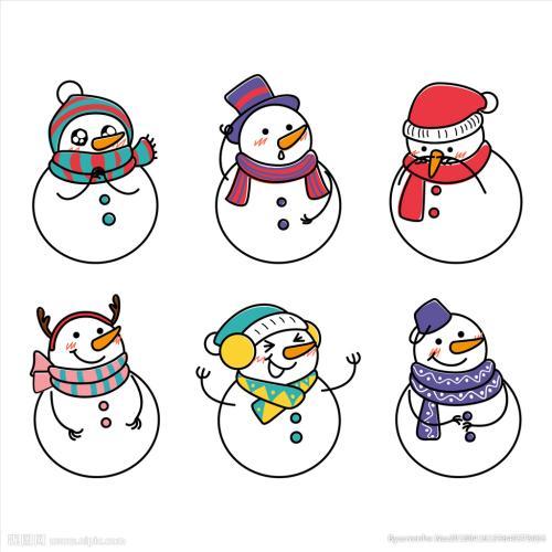 雪花雪人背景雪人卡片雪人贺卡雪人海报儿童简笔画圣诞节素材