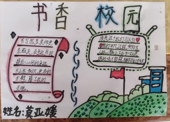五年级书香校园手抄报图片