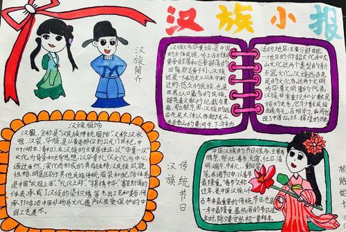 关于汉族的文化手抄报 团结民族的手抄报