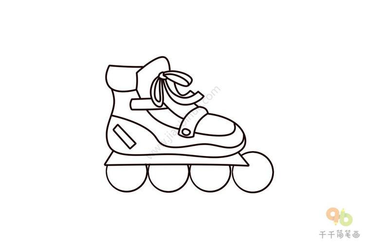 幼儿溜冰鞋简笔画