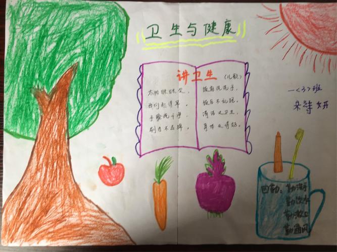 赵家洲中心小学一年级三班卫生与健康手抄报优秀作品展