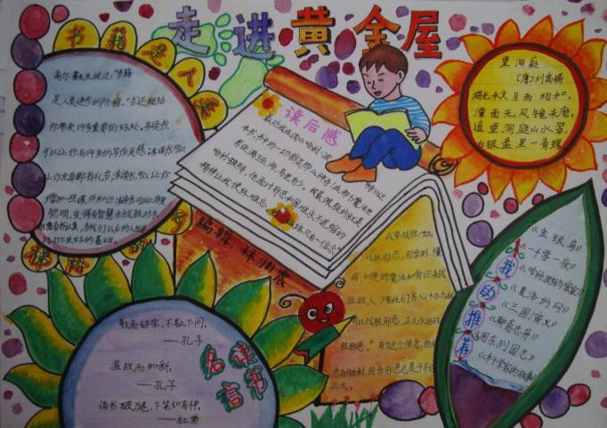 世界读书日四年级手抄报模板设计四年级世界读书日我爱读书手抄报