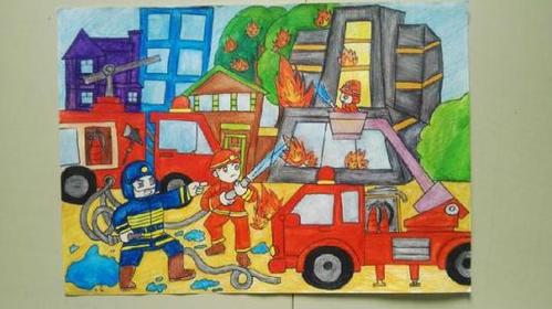 我是小小消防员绘画图简笔画二年级手抄报 我是小书虫手抄报