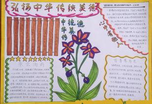 弘扬中华传统美德手抄报版面设计图