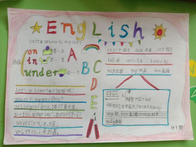 展现学生的风采风貌5月6日南阳小学举行了三至六年级的英语手抄报