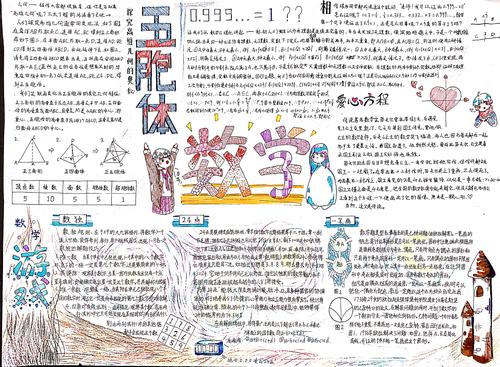 广安友谊中学数学文化节手抄报作品欣赏