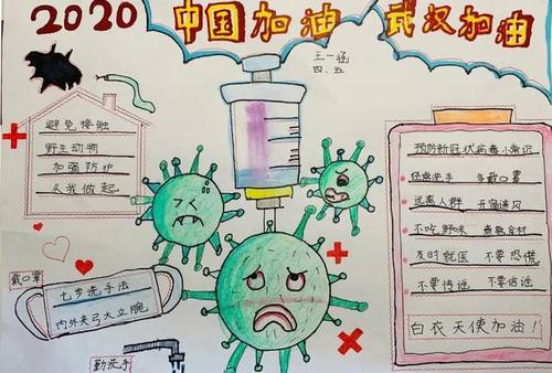 济南市博物馆抗击疫情 青少年在行动手抄报作品 第一批作品展播正在