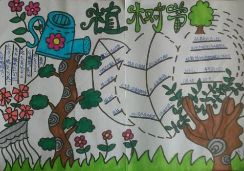 抄报简单好看二年级视频关于植树节手抄报怎么画简单又漂亮小学三年级