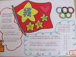 的祖国手抄报升国旗七一建党节北京天安门升国旗儿童画升国旗儿童画