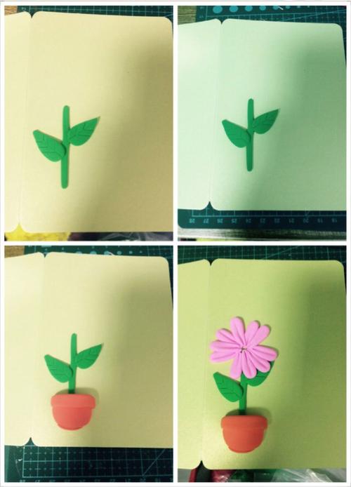 浇水花朵的粘土小贺卡制作方法
