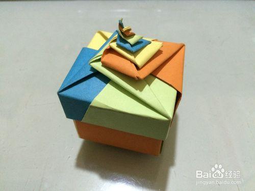 折纸制作51四色旋转礼盒折纸