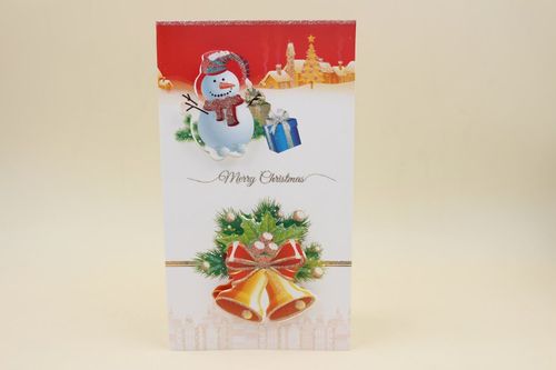 新款圣诞节立体白色贺卡圣诞树唯美图案金粉圣诞节祝福邀请卡批发