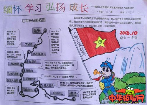 红军长征手抄报图片大全中国人民抗日战争胜利73周年