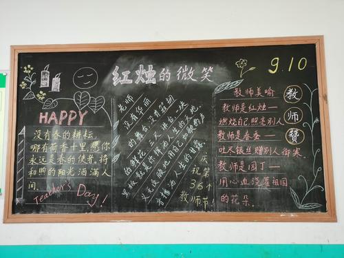中心小学教师节黑板报展示 写美篇  通过此次活动增进了师生间的感情