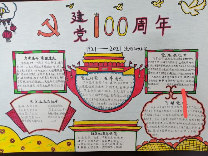 图文并茂同学们用一幅幅手抄报表达对党的祝福展示团员青年听党话