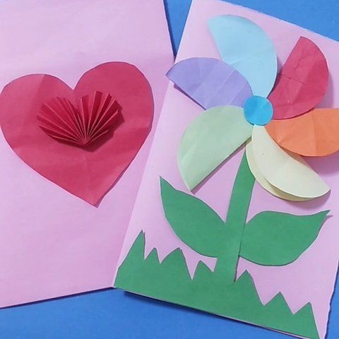 这个贺卡非常简单喜欢的宝宝收藏吧 手工折纸教师节礼物贺卡制作衍纸