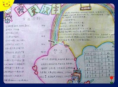 关于有趣的汉字文化的手抄报有趣的汉字手抄报