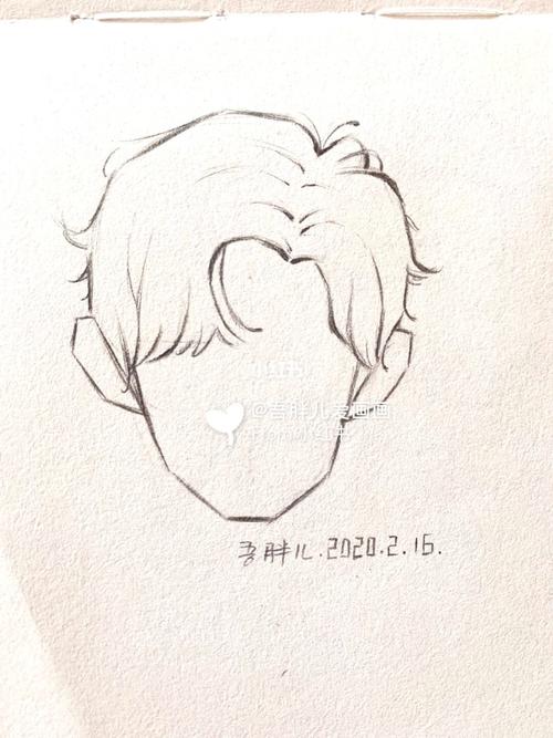 男生发型简笔画简单图片
