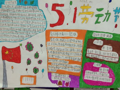 争当时代先锋滨海县第二实验小学坎园路四年级学劳模绘手抄报系列