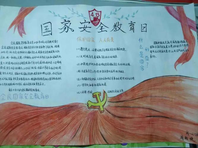 青岛66中新疆部国家安全教育日系列活动手抄报展览