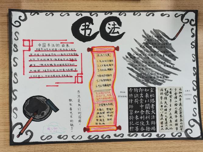 主题手抄报 写美篇  书法艺术其实是一门综合的艺术他集汉字古诗词