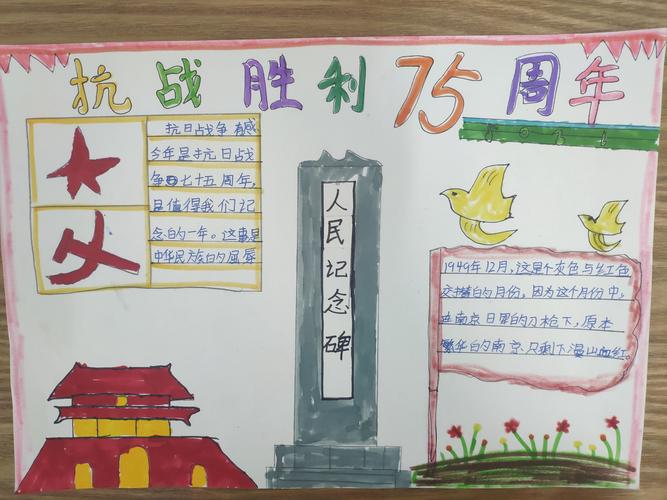 手抄报评比活动毓秀路小学文兴校区五3中队 写美篇  为纪念中国