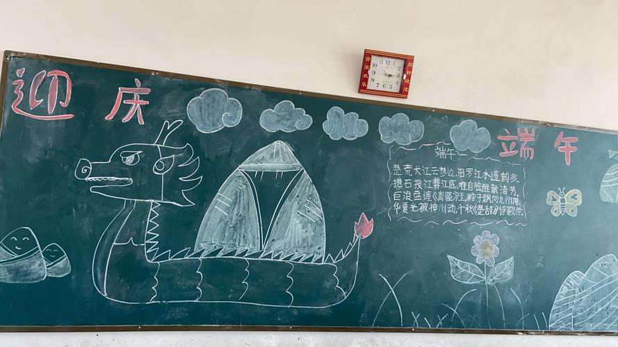 枣林镇安寨小学我们的节日端午黑板报