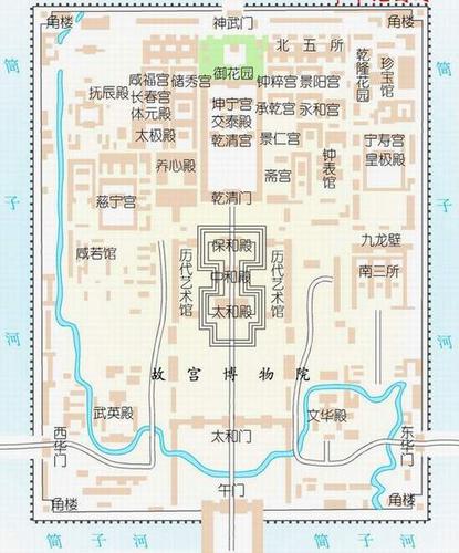 北京故宫地图简笔画