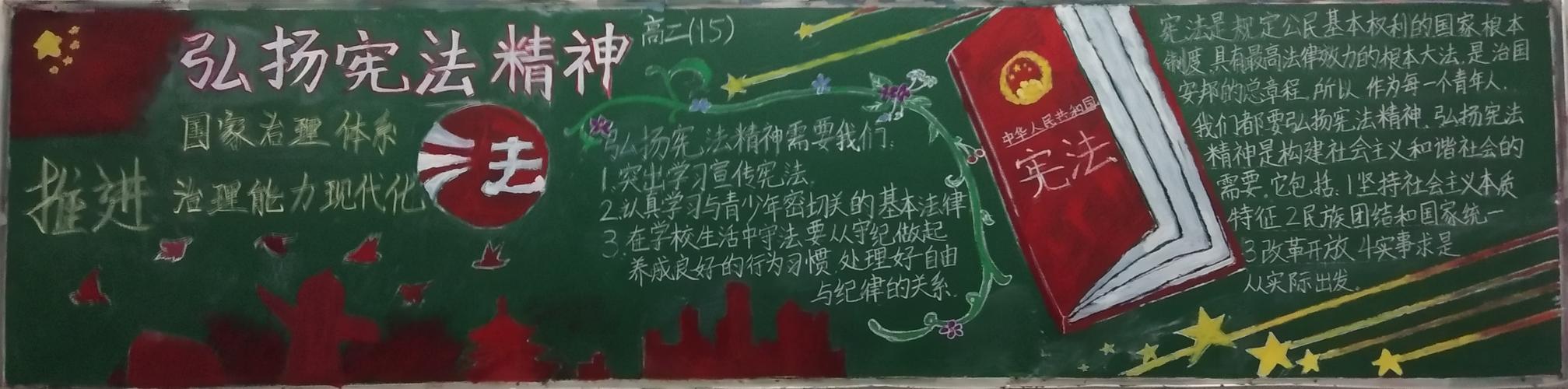 化---广水市一中黑板报评比 写美篇是第六个国家宪法日